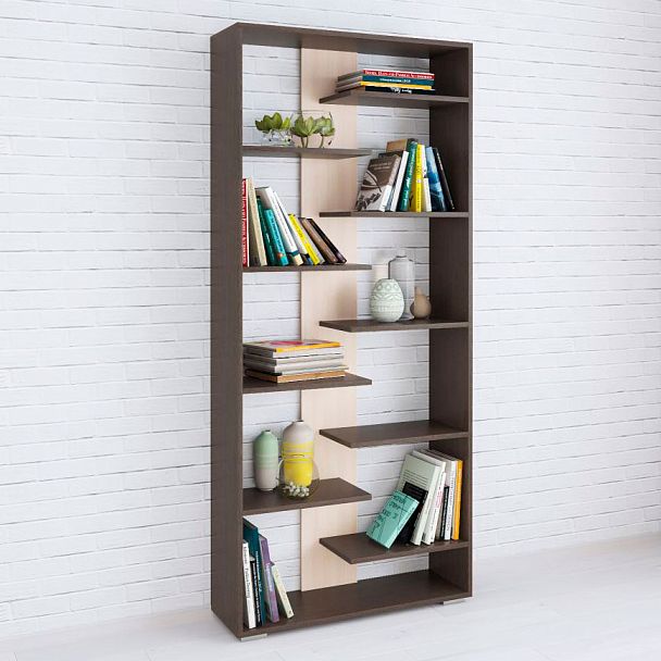 Стеллаж Ромео-3 (800*1800*250) венге/дуб молочный - Вид 1