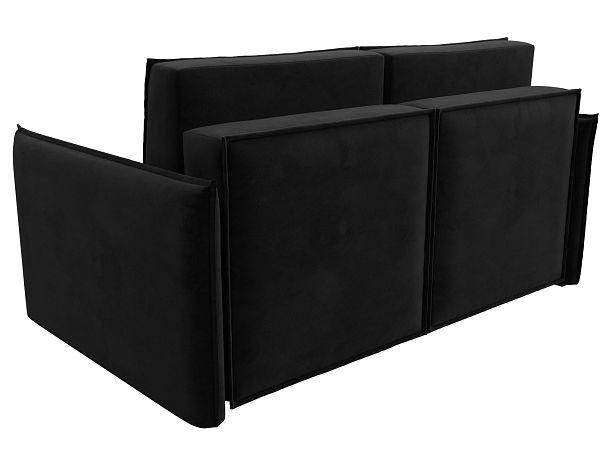 Диван прямой Либерти мини Велюр черный - Вид 6