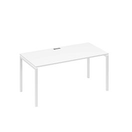 Стол письменный на металлокаркасе DUE A4 А4 Б2 025 БП белый премиум / металлокаркас белый - Фото предпросмотра