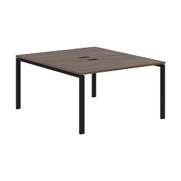 Стол 2-х местный EUWST 1316 Дуб Денвер тёмный/Черный 1360х1606х750 EDIS - Фото предпросмотра