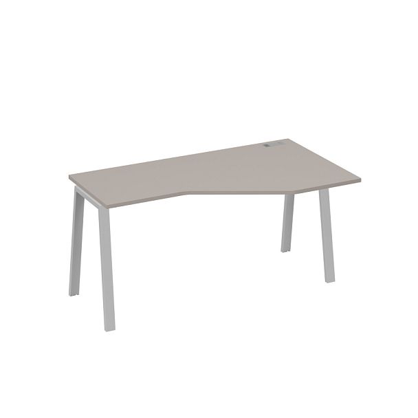 Стол эргономичный правый "Техно" на металлокаркасе TRE A4 А4 Б3 056 БП мокко премиум / металлокаркас серый - Вид 1
