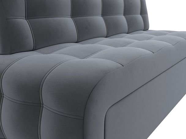 Диван кухонный прямой Люксор Велюр серый - Вид 4