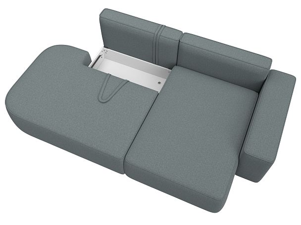 Диван угловой Лига-065 угол правый Рогожка серый - Вид 7