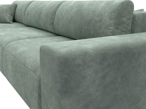 Диван угловой Лига-036 НПБ Классик Лонг левый угол Велюр зеленый - Вид 4