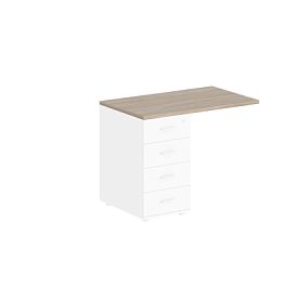 Топ тумбы приставной Sigma 1000х600 (к любым столам тумбе гл. 600)  / цвет: дуб светлый - Фото предпросмотра