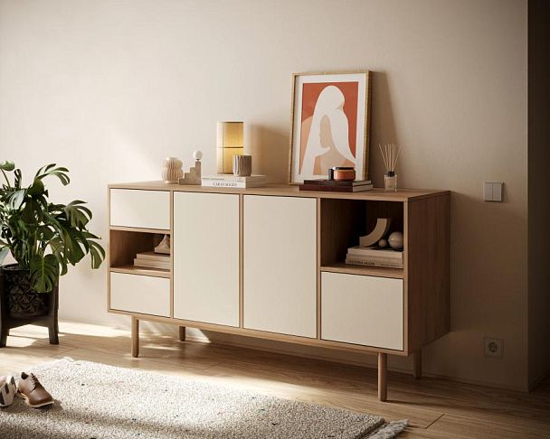 Комод с двумя дверками и тремя ящиками Alice арт ALC03 - Вид 3