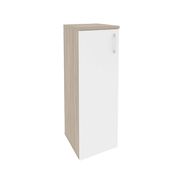 Onix Шкаф средний узкий левый O.SU-2.3 (L) Дуб аттик/Белый бриллиант 400*420*1207 - Вид 1