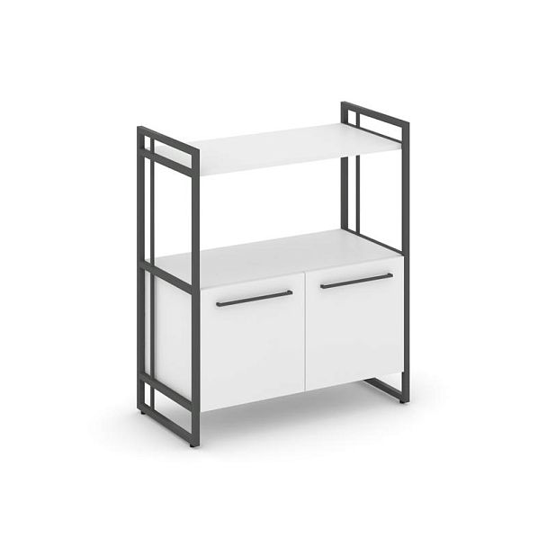 Rift Шкаф 2 ниши широкий RF.SS-22 Белый Бриллиант/Металл Антрацит 798*396*924 - Вид 1