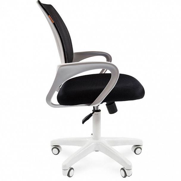 Кресло CHAIRMAN 696, пластик белый, ткань TW/сетчатый акрил, черный - Вид 3