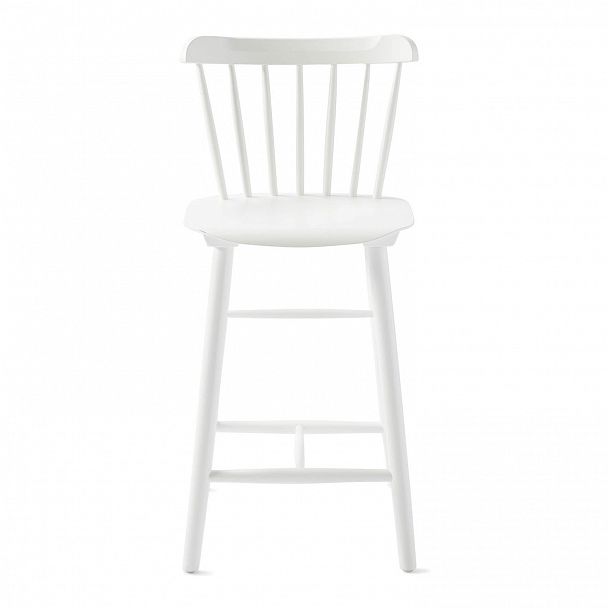 Стул Такер полубарный, белый деревянный - Вид 3
