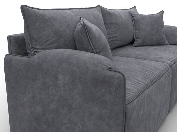Диван прямой модульный Лига-106 Велюр серый - Вид 4