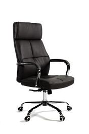 Кресло офисное / Алекс / черная экокожа - Фото предпросмотра