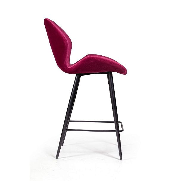 Стул полубарный Crystal, бархат винно-красный 16 - Вид 3
