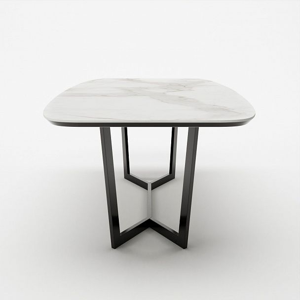 Стол овальный Mercedes 200, керамика белая - Вид 3