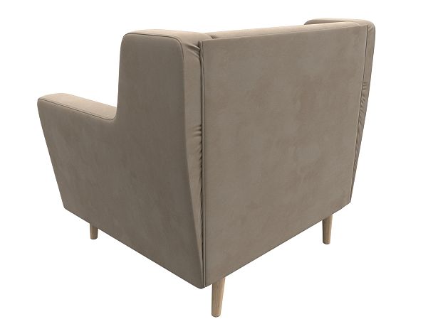 Кресло Брайтон (полностью велюр бежевый) - Вид 6