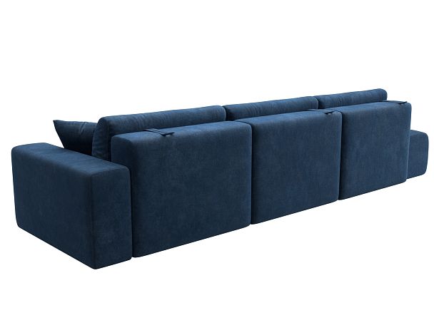 Диван прямой Лига-036 НПБ Модерн Лонг подлокотник справа Велюр синий - Вид 6