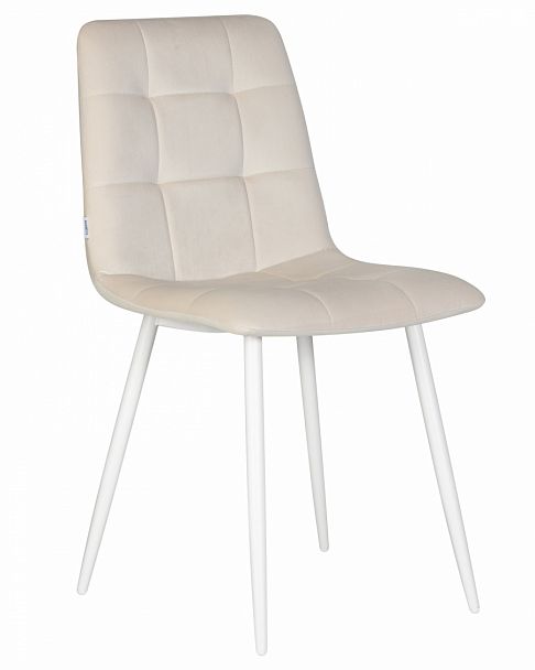 Стул обеденный DOBRIN CHILLY (Кремовый Holland 05, основание белое) - Вид 1