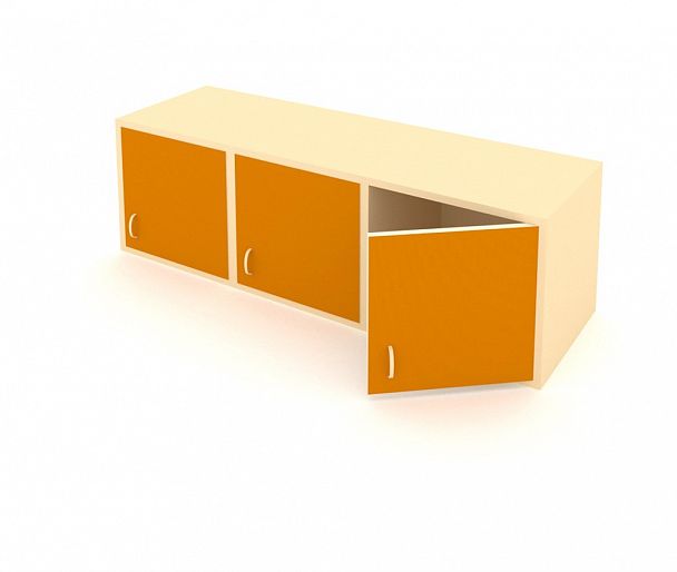 Надставка для купальных принадлежностей на шкафы ШГ-3Б оранжевый - Вид 1