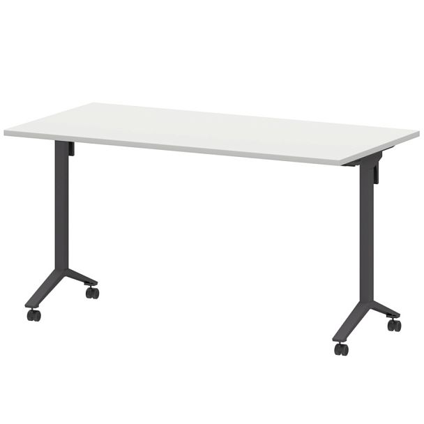 Стол мобильный складной МБ22-140.70 Белый/Антрацит 1400x700x750 Моби - Вид 1