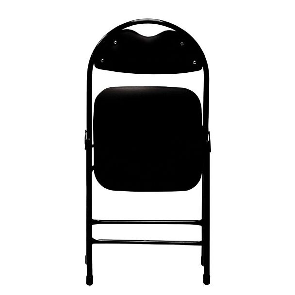 Стул складной для дома и офиса РС94, черный каркас, экокожа черный - Вид 7