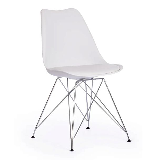 Стул Тулип Айрон Чаир/Tulip Iron Chair (мод.EC-123)/1 шт. в упаковке, металл/пластик, white (белый) - Вид 1