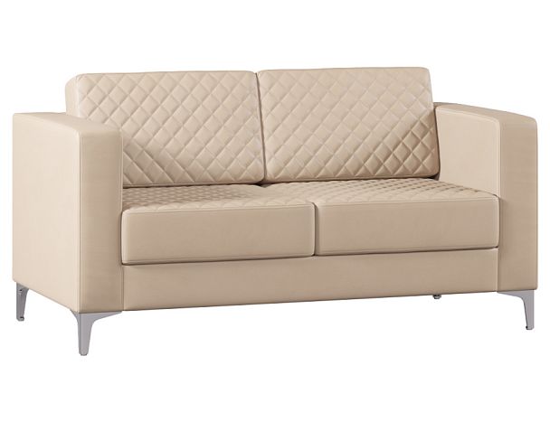 Диван Everprof Aston двухместный Экокожа Бежевый - Вид 1