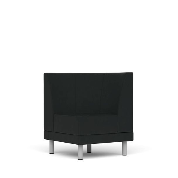 Секция угловая внутренняя Александрия экокожа черная CN1114 - Вид 1