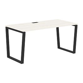 Стол прямой EVST 1580 Ясень Траун/Черный 1560х800х750 EDIS - Фото предпросмотра