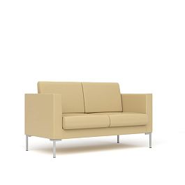 Диван 2-местный Берлин Бр. 004.01 экокожа бежевая CN1123 - Фото предпросмотра