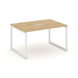 Стайл Проджект Стол переговорный SN-4O.SPRG-001 Тиквуд Светлый/Металл Белый 980*980*750 - Фото предпросмотра