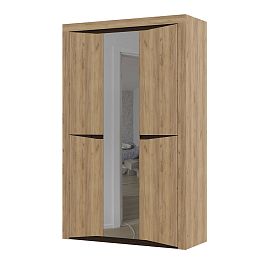 Спальня "Паола" ШК 702 (1376х2200х532 мм) дуб крафт золото - Фото предпросмотра