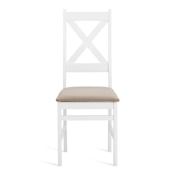 Стул Кроссман/Crossman, Многослойный березовый шпон, white/велюр бежевый - Вид 5