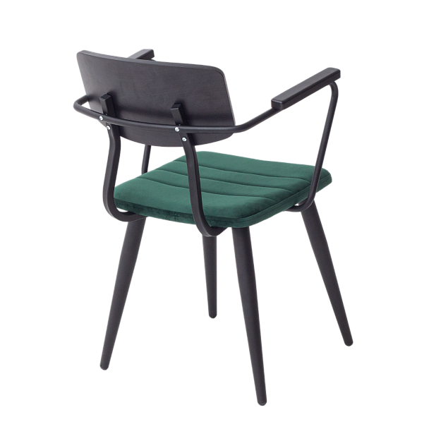 Стул Kato с подлокотниками, спинка дерево, ножки металл - Вид 4