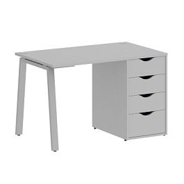 Home Office Стол письменный VR.SP-3-118.4.A Серый/Серый металл 1180*720*750 - Фото предпросмотра