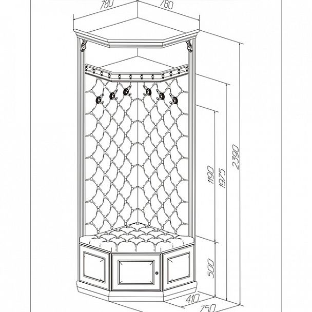 Вешалка "Благо-5-9-2" - Вид 2