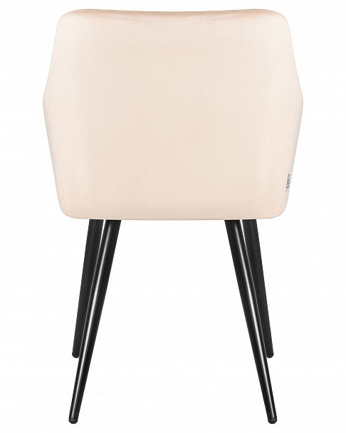 Стул обеденный DOBRIN ROBERT (черные матовые ножки, велюр V108-98 Бежевый) - Вид 5