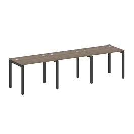 Metal System Quattro Р. ст. на 3 раб. места на П-образном м/к 50БП.СМ-3.1 Вяз/Антрацит металл 3000*720*750 - Фото предпросмотра