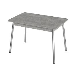 Стол Лион 1 ЛДСП (Подстолье косое хром(мет)) НЕ ВЫБИРАТЬ Ателье светлый - Фото предпросмотра