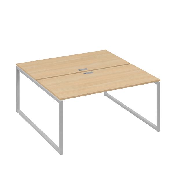 Станция (2х160) рабочая на каркасе QUATTRO A4 А4 Б4 178 БП натуральный дуб / металлокаркас серый - Вид 1