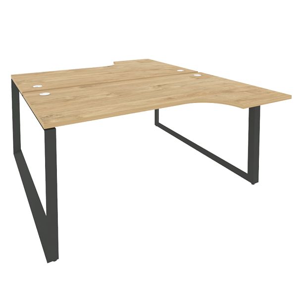 Onix Рабочая станция на О-образном м/к O.MO-D.SA-1 Тиквуд светлый/Антрацит металл 1580*1995*750 (1475/460) - Вид 1