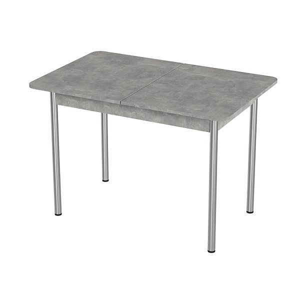 Стол Лион 2 ЛДСП (Подстолье прямое хром(мет)) НЕ ВЫБИРАТЬ Ателье светлый - Вид 1