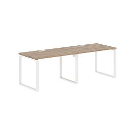 Стол 2-х местный EQWST 2380 Дуб Денвер светлый/Белый 2326х800х750 EDIS - Фото предпросмотра