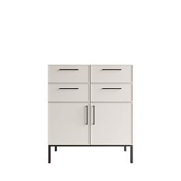 Большой комод с четырьмя ящиками и дверками Nicole NLN17 - Фото предпросмотра