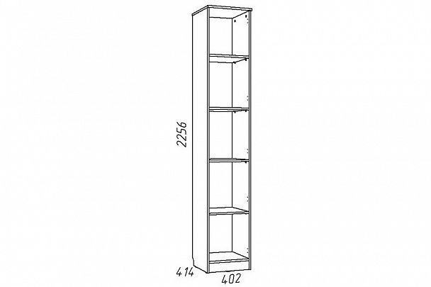 Стеллаж комбинированный Акварель НМ 013.03-01 М - Вид 3