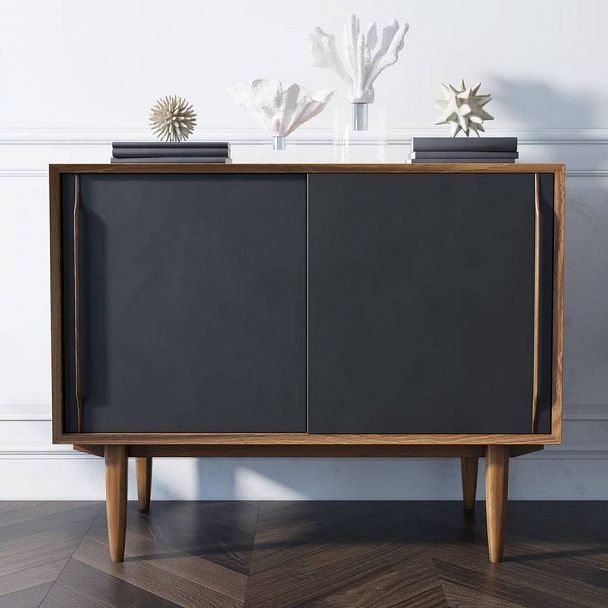 Комод "Bruni Black" 2 двери BR-25 - Вид 4