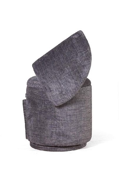 Пуф с кручением Bubble, микромех Rozy dark grey - Вид 9