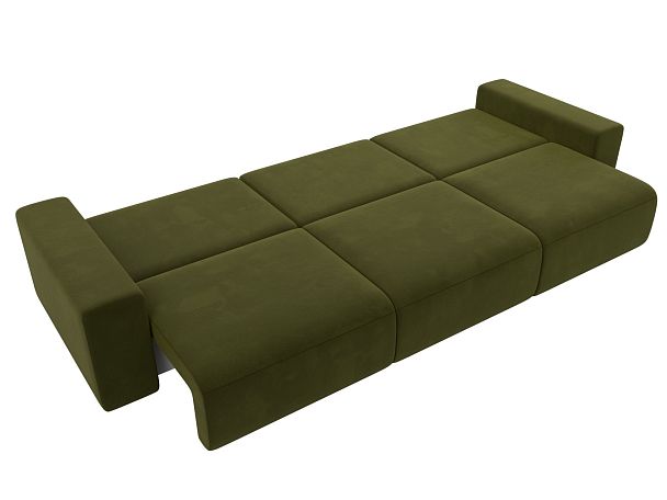 Диван прямой Лига-036 Классик Лонг Микровельвет зеленый - Вид 10