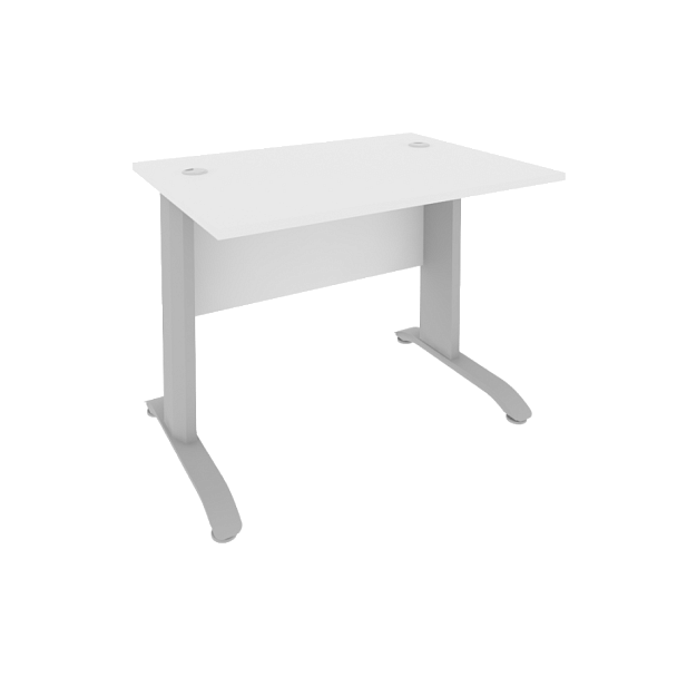 Riva Metal-L Стол письменный ПЛ.СП-1 Белый/Тёмно-серый металл 1000*720*750 - Вид 1