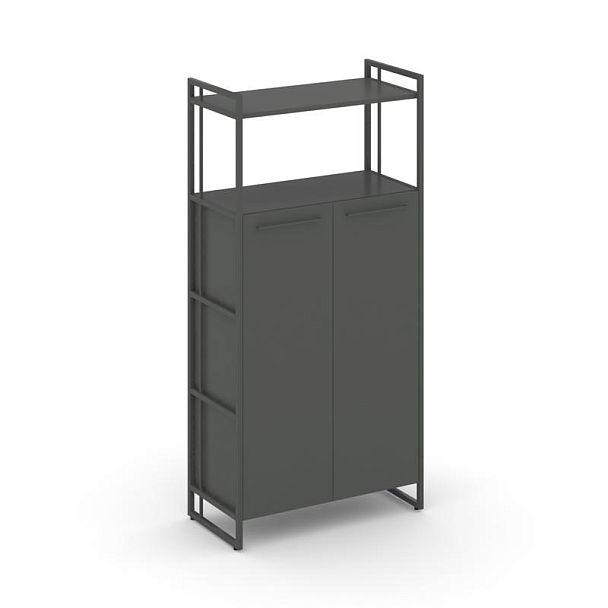 Rift Шкаф 4 ниши широкий RF.SS-43 Антрацит/Металл Антрацит 798*396*1648 - Вид 1