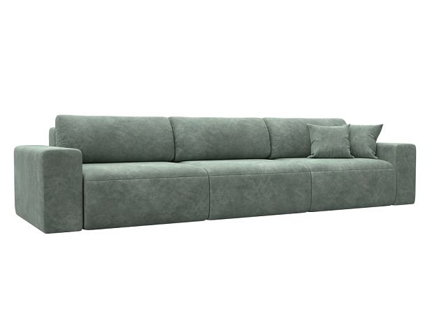 Диван прямой Лига-036 НПБ Классик Лонг Велюр зеленый - Вид 1